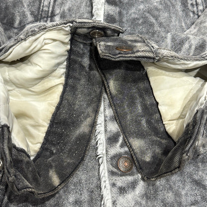 80s Levi's 70609-0253 chemical-washed black denim boa jacket Made in USA / リーバイス　ケミカルブラック　ボアジャケット　シェルパ　アメリカ製