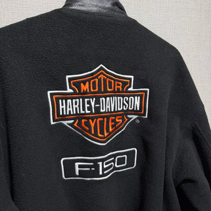 90s LAMASZ SPORT Harley Davidson  Fleece Varsity Jacket /  ハーレーダビッドソン　フリーススタジャン