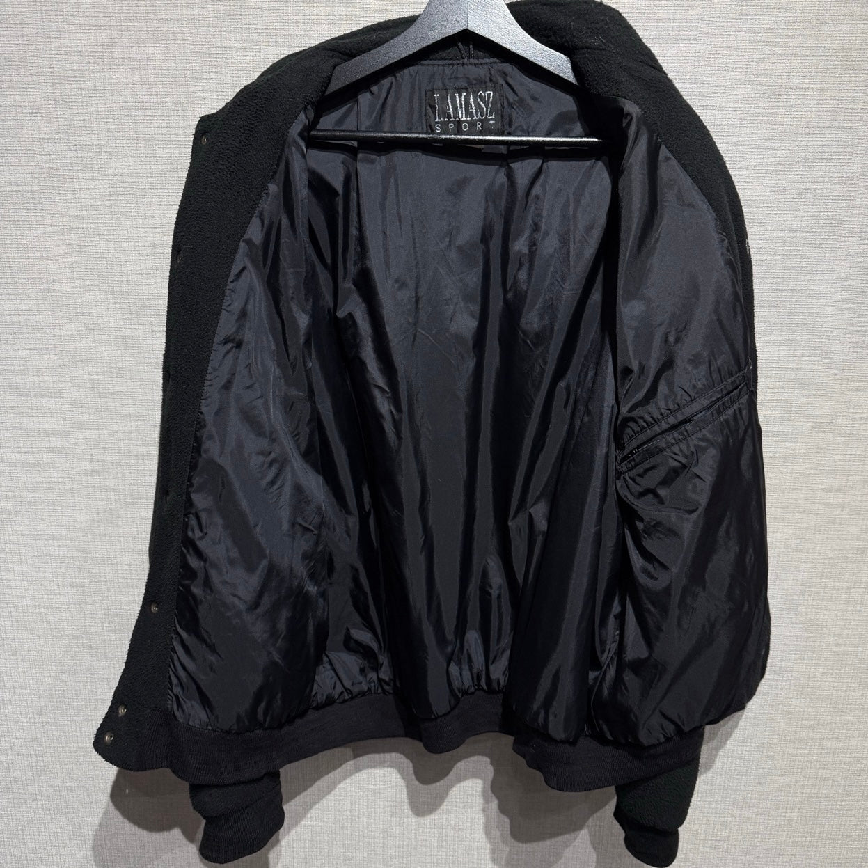 90s LAMASZ SPORT Harley Davidson  Fleece Varsity Jacket /  ハーレーダビッドソン　フリーススタジャン