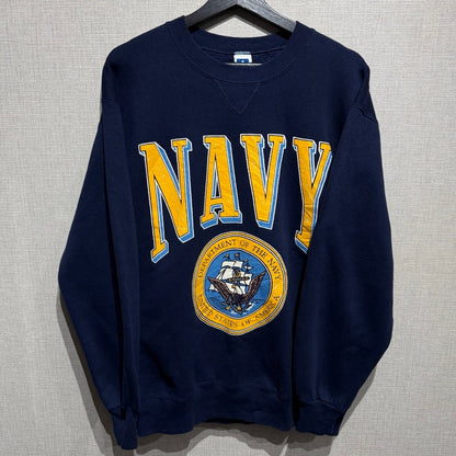 90s Russell Print Sweat NAVY / ラッセル　スウェット