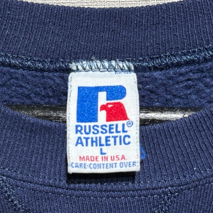 90s Russell Print Sweat NAVY / ラッセル　スウェット