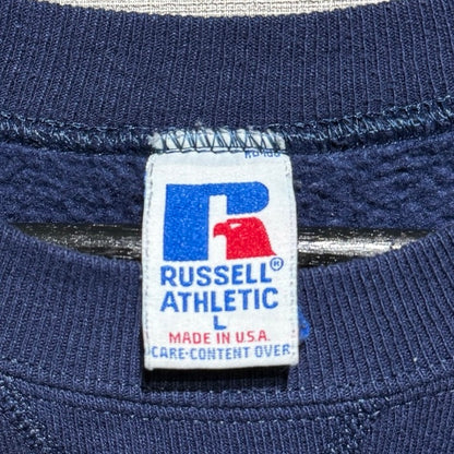 90s Russell Print Sweat NAVY / ラッセル　スウェット