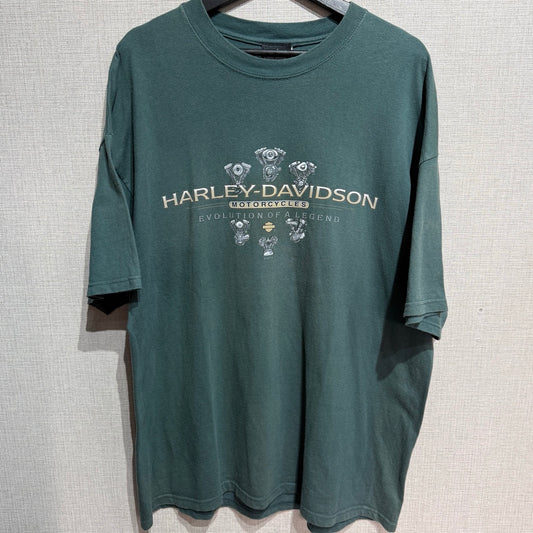00s Harley Davidson Green T-Shirts / ハーレーダビッドソン　Tシャツ　アメリカ製
