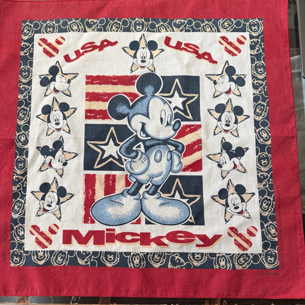 90s HAV-A-HANK Disney Mickey Bandanna USA / バンダナ ミッキーマウス