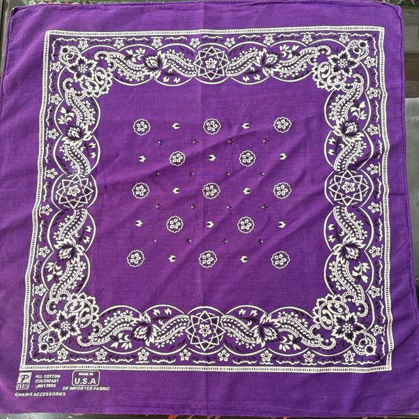 80s PARIS Bandanna Purple / パリス バンダナ ペイズリー