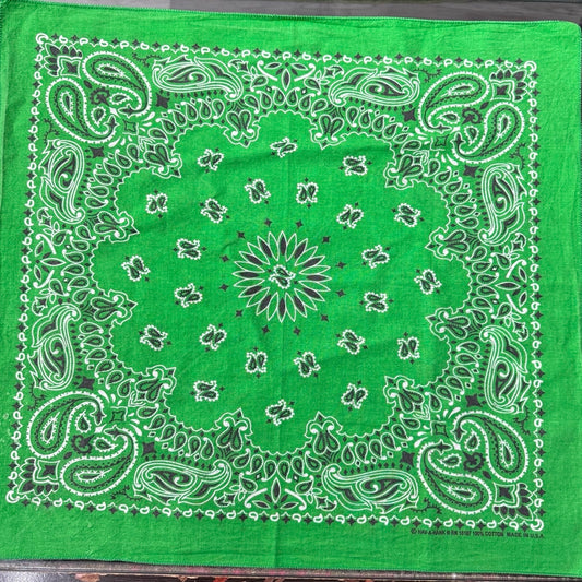 90s HAV-A-HANK Bandanna Green / バンダナ ペイズリー　アメリカ製
