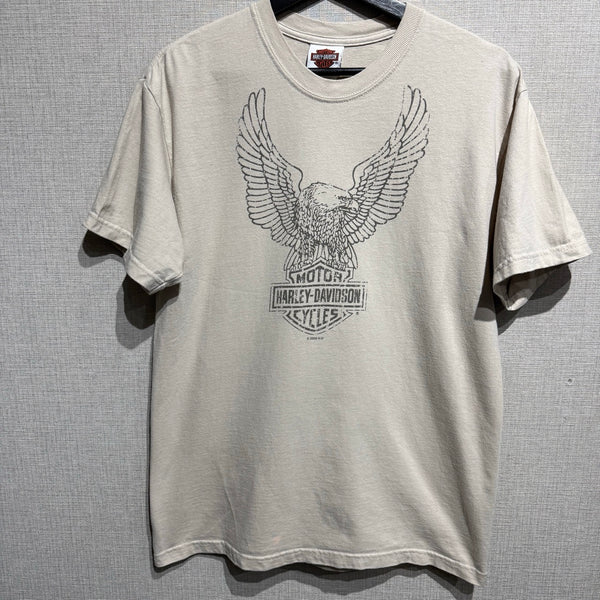 00s Harley Davidson T-Shirt / ハーレーダビッドソン　Tシャツ　イーグル　ベージュ