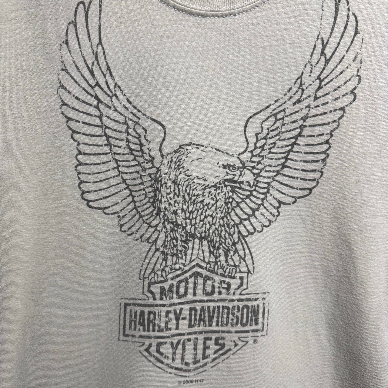 00s Harley Davidson T-Shirt / ハーレーダビッドソン　Tシャツ　イーグル　ベージュ