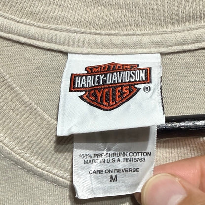 00s Harley Davidson T-Shirt / ハーレーダビッドソン　Tシャツ　イーグル　ベージュ