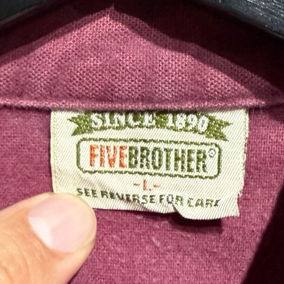 90s Five Brother / ファイブブラザー　ネルシャツ　無地　ボルドー