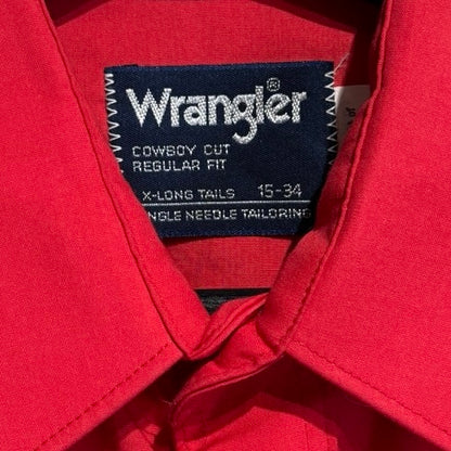 70s-80s Wrangler / ラングラー　ウエスタン長袖シャツ　アメリカ製