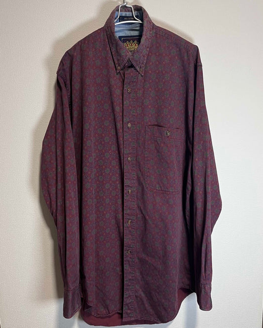 80s-90s CHAPS Long sleeve Shirt Ralph Lauren Made in USA / チャップス　ラルフローレン　ペイズリーシャツ　　アメリカ製　兵隊タグ