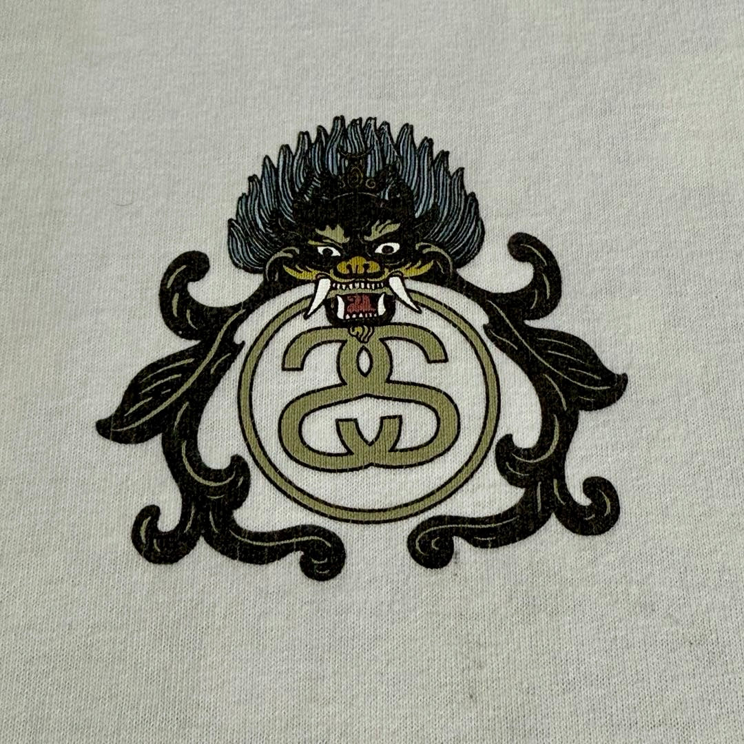 90s Stussy T-Shirt Made in USA Dragon / Tシャツ ドラゴン 紺タグ