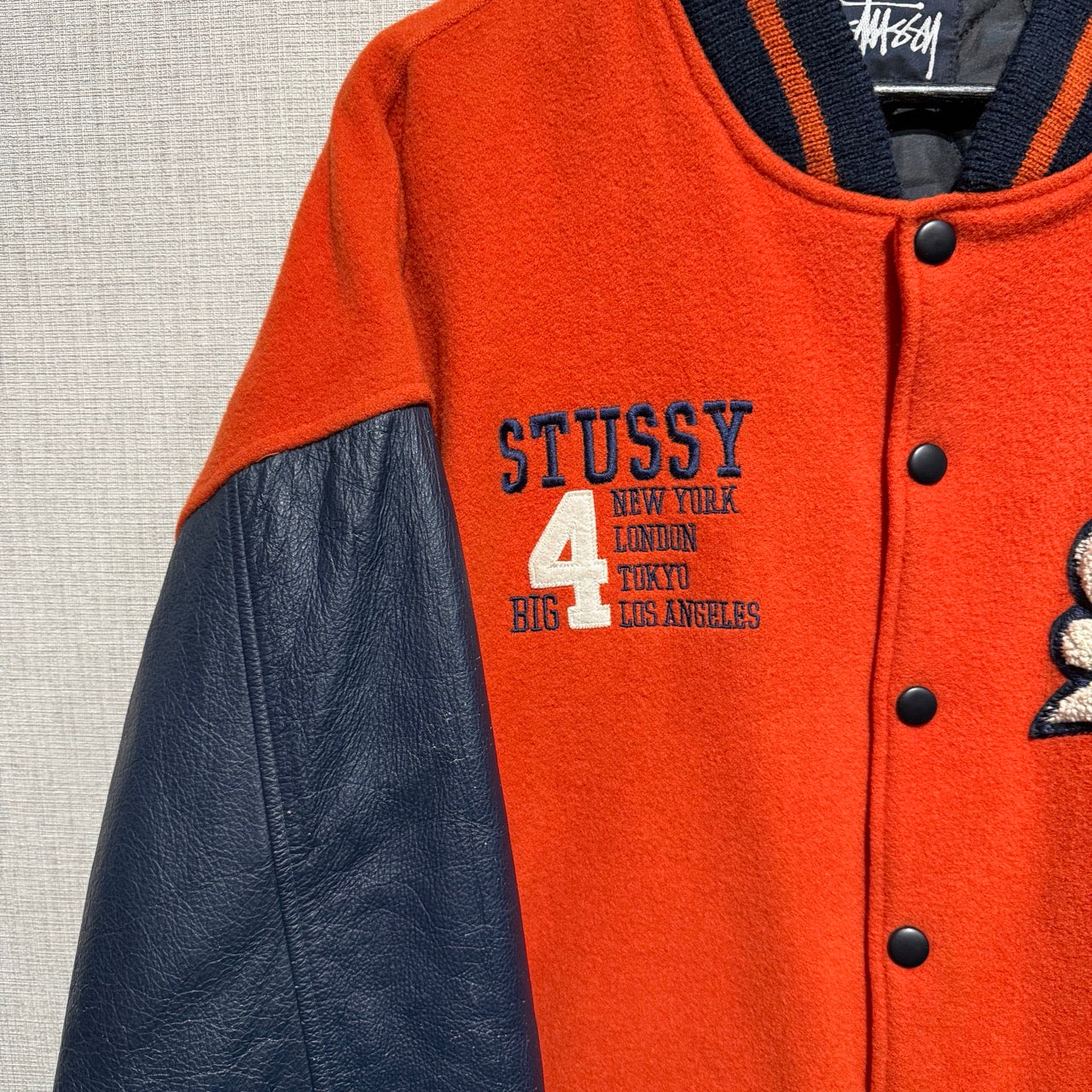 90s Stussy BIG4 Varsity Jacket Made in USA / スタジャン　ビッグ４　アメリカ製