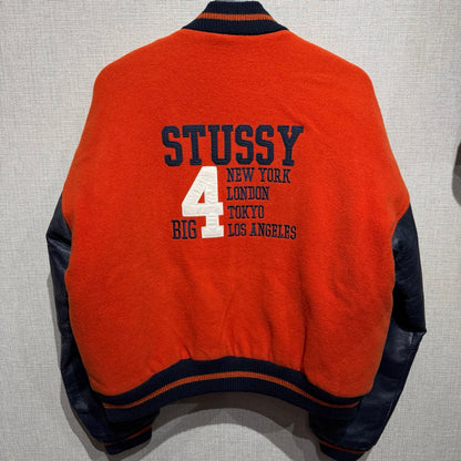 90s Stussy BIG4 Varsity Jacket Made in USA / スタジャン　ビッグ４　アメリカ製