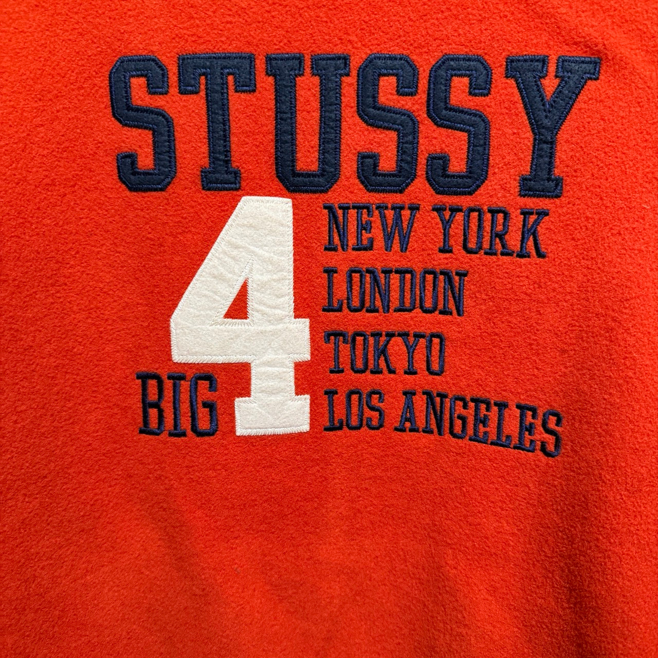 90s Stussy BIG4 Varsity Jacket Made in USA / スタジャン　ビッグ４　アメリカ製