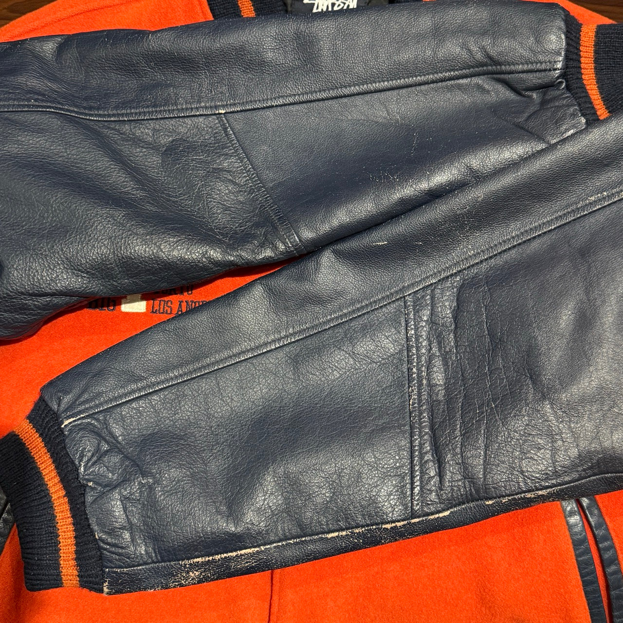 90s Stussy BIG4 Varsity Jacket Made in USA / スタジャン　ビッグ４　アメリカ製