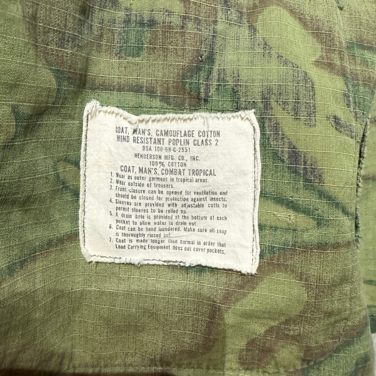 60's U.S.ARMY Jungle Fatigue　4th / 迷彩 グリーンリーフ ジャングルファティーグジャケット