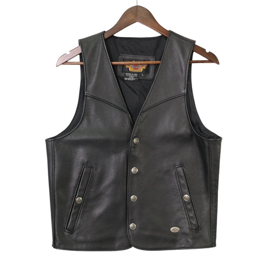 HARLEY DAVIDSON Leather Vest Made in USA / ハーレーダビットソン　レザーベスト　アメリカ製